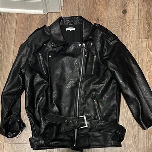 Weworewhat Oversized Moto Jacket